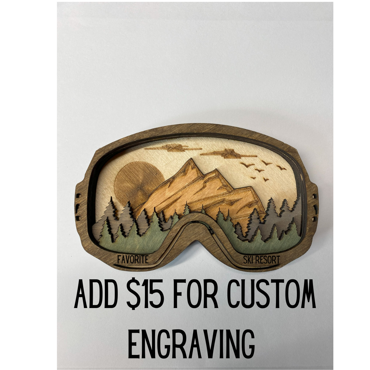 3D Layered Wood Art, Ski/Snowboard Goggles