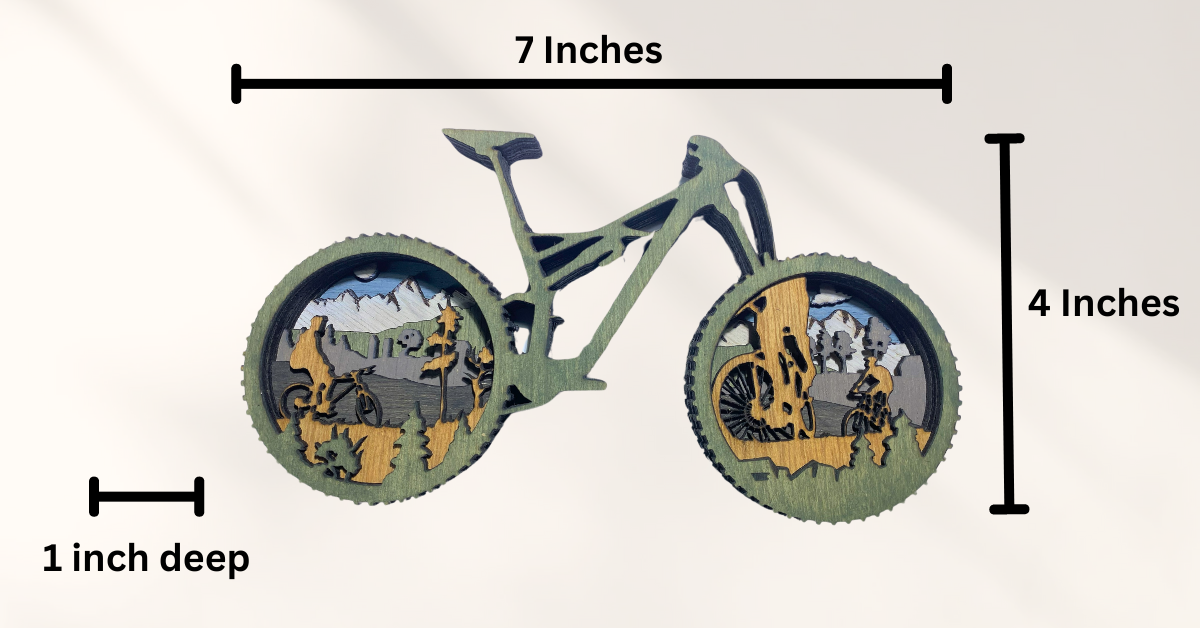 3D Layered Wood Art, Bike, Mountain Bike, Bicycle