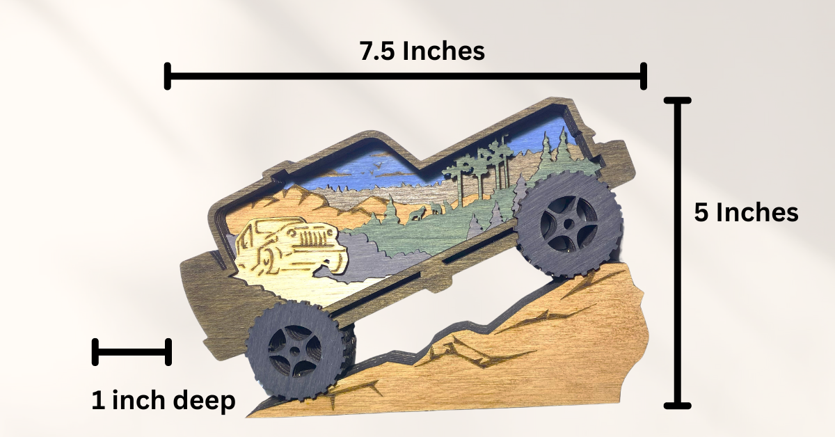 Vehicle Wall Art Offroad Decor Gift for Men rockcrawling Wood Artwork Truck Home Decoration