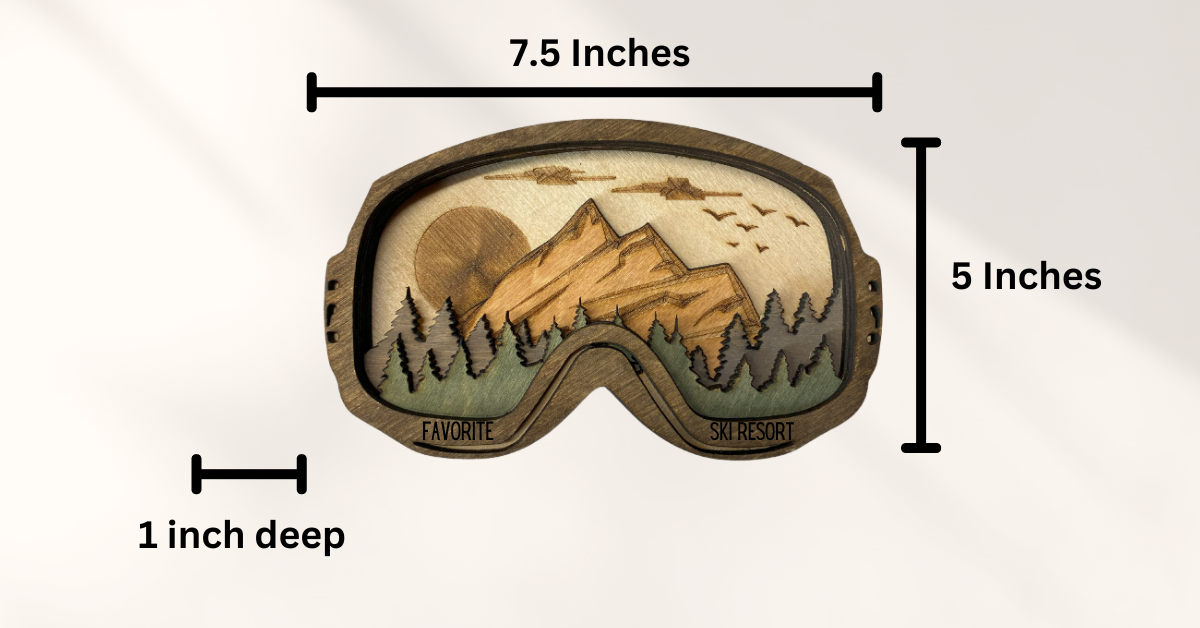 3D Layered Wood Art, Ski/Snowboard Goggles