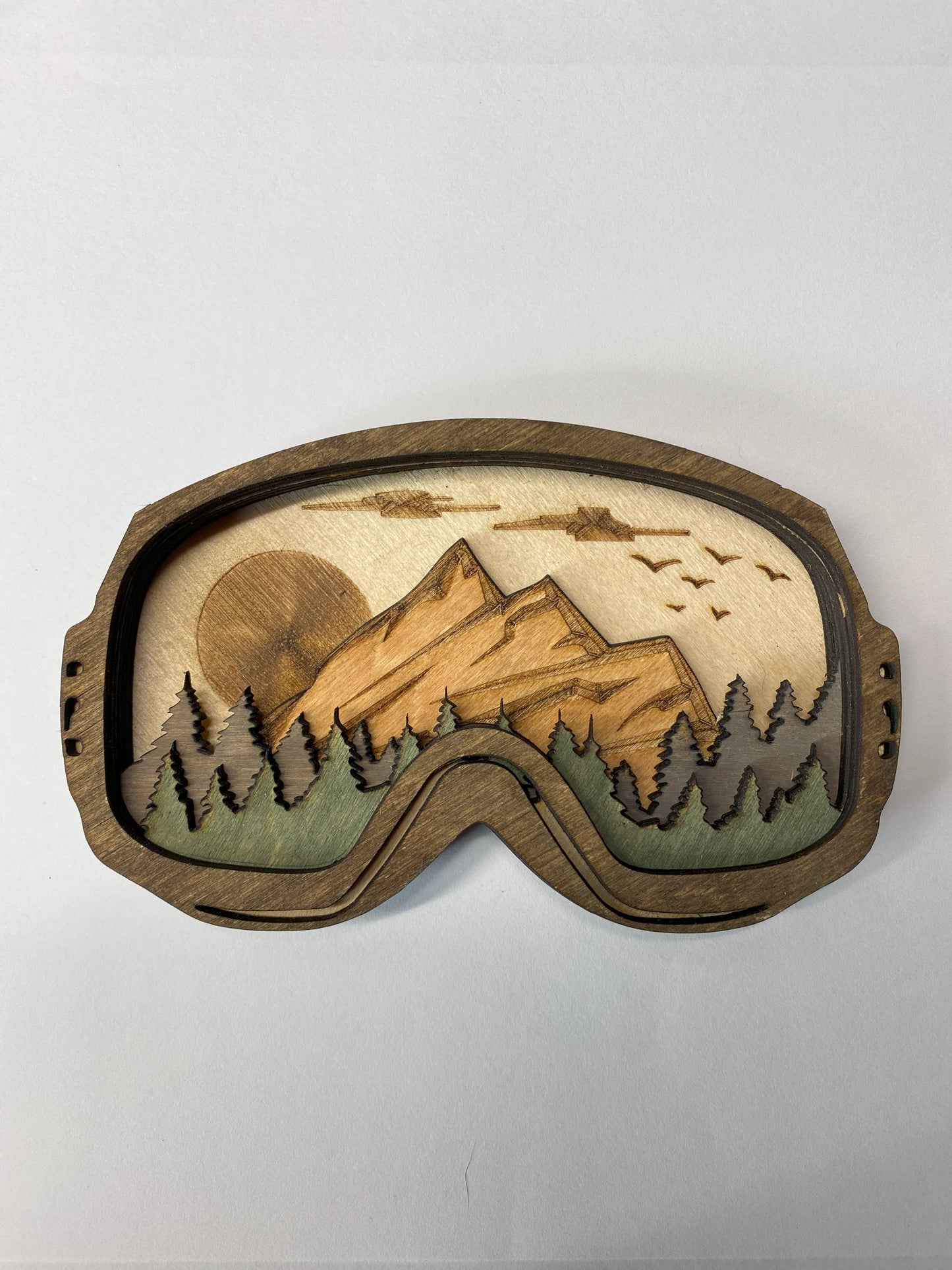 3D Layered Wood Art, Ski/Snowboard Goggles