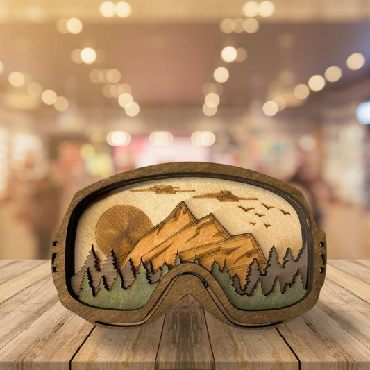 3D Layered Wood Art, Ski/Snowboard Goggles