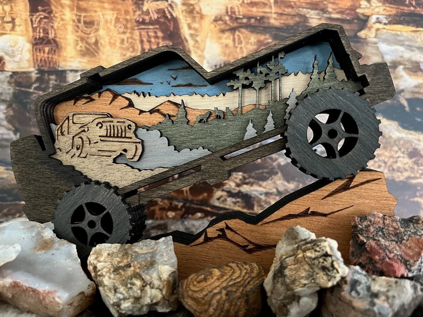 Vehicle Wall Art Offroad Decor Gift for Men rockcrawling Wood Artwork Truck Home Decoration