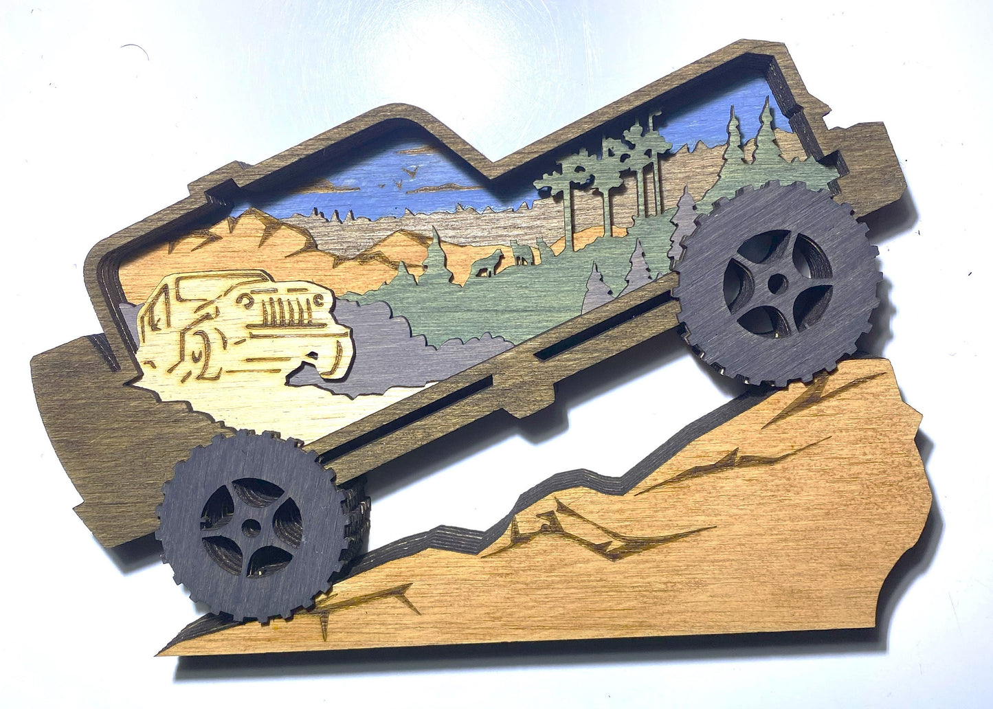 Vehicle Wall Art Offroad Decor Gift for Men rockcrawling Wood Artwork Truck Home Decoration